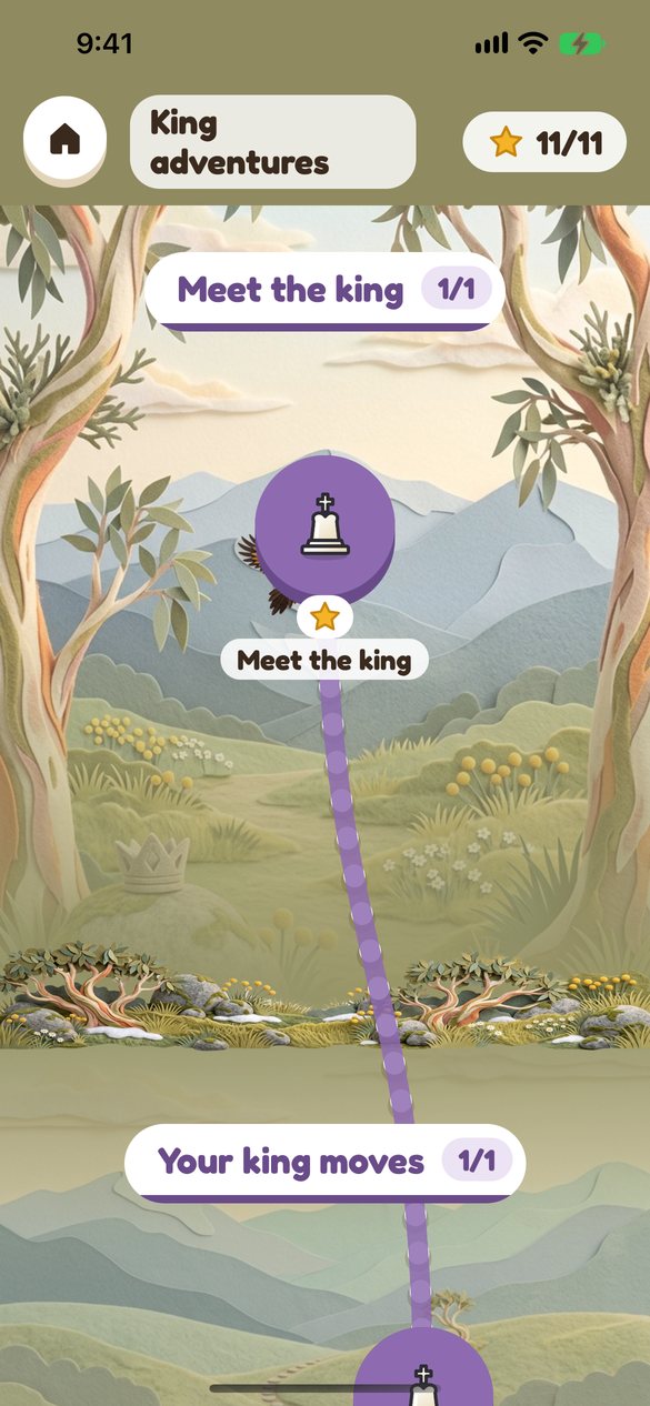 Rookaroo screenshot: A trail through every chapter
